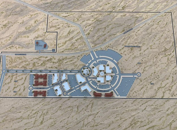 The Future of Our Pahrump Valley Campus Map and ilustration of proposed Pahrump buildings.