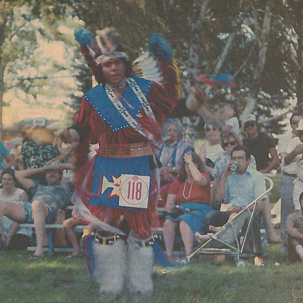 Native American dance in full dress. Native American Dance graphic.